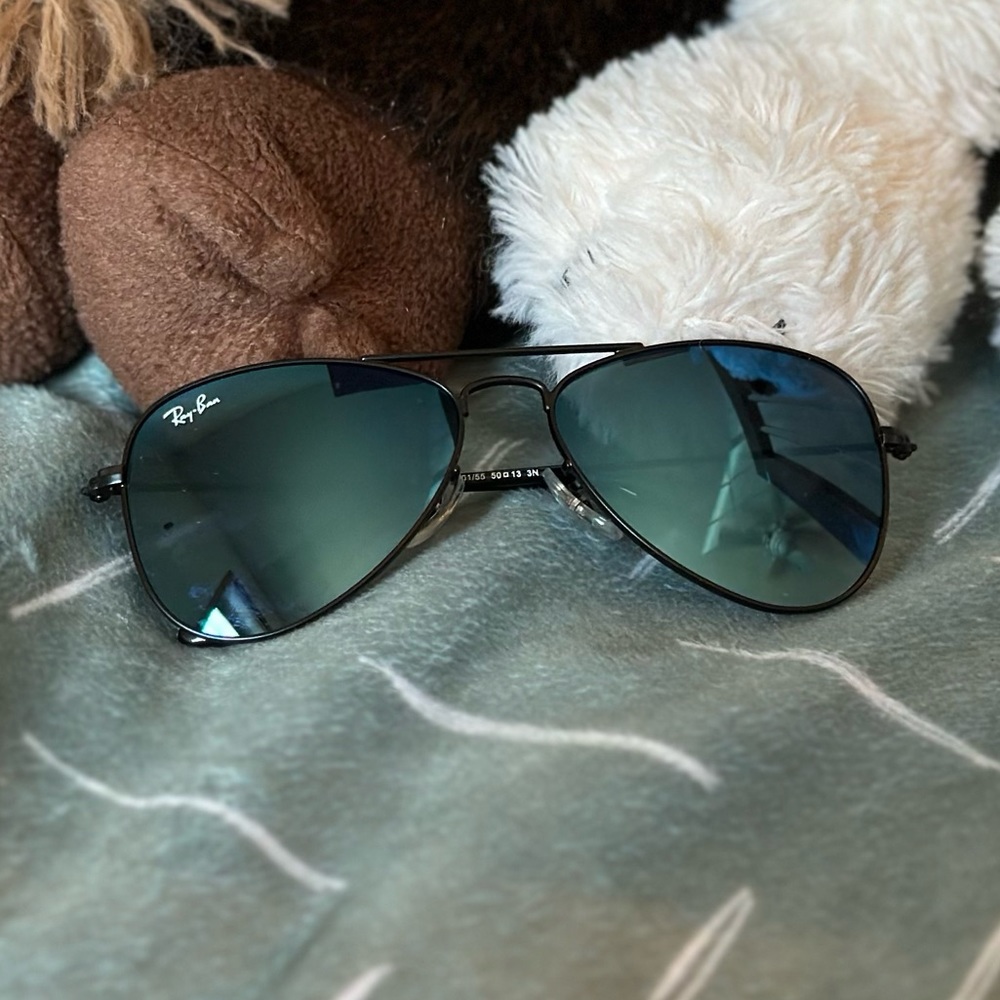 RJ9506S 301/55 Kids Blue mirror / black Ray Ban aviators